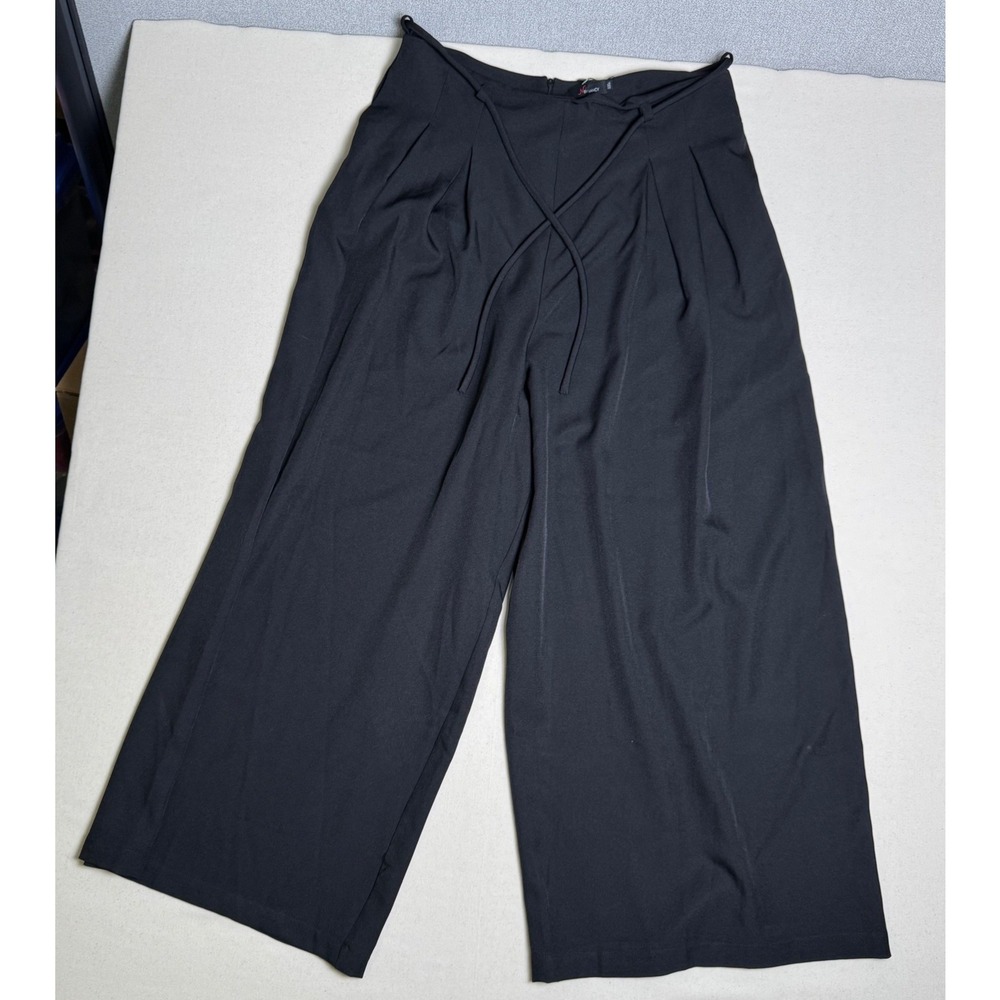 N by Nancy Women's Pants Wide Leg Pallazzo Inverted Pleat Black XXL - Picture 2 of 10